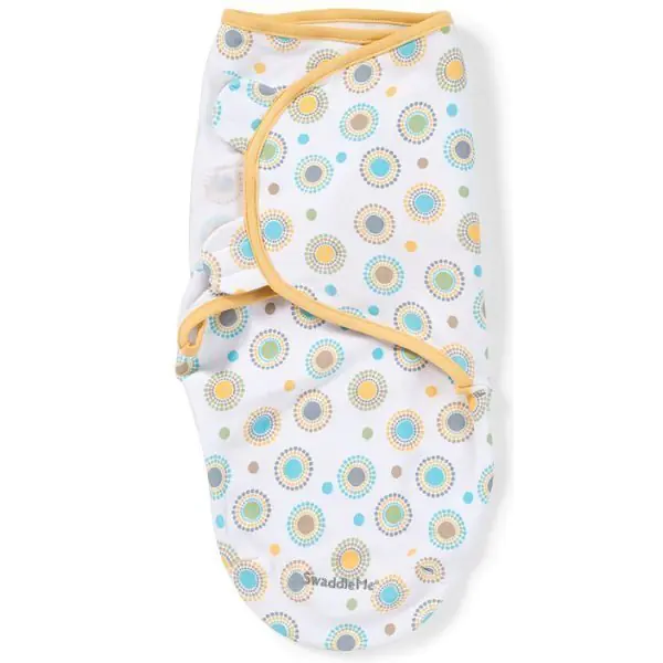 71270  Конверт для пеленания из хлопка на липучке Summer Infant SwaddleMe  размер s/m Круги