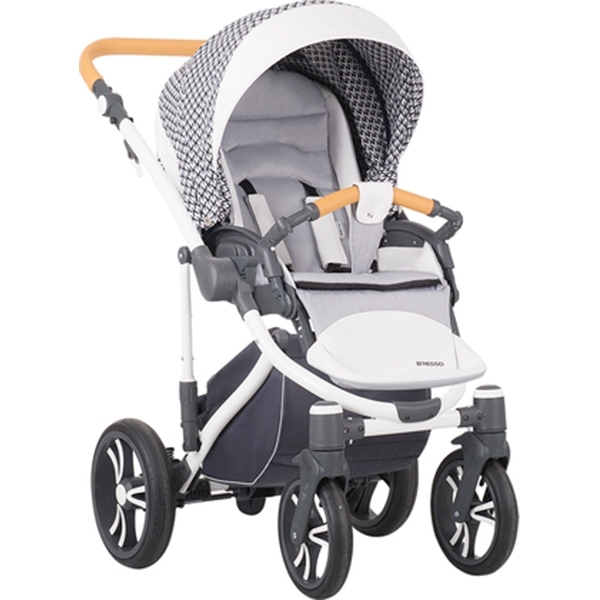 Детская коляска Bebetto Bresso 3 в 1, эко-кожа с перфорацией + ткань фото 7