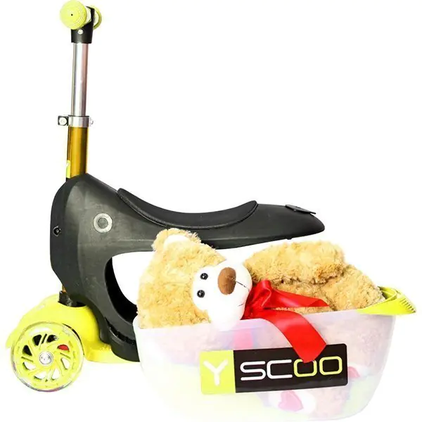 Каталка-самокат 3 в 1 Y-Scoo Mini Jump&Go со светящимися колесами фото 13