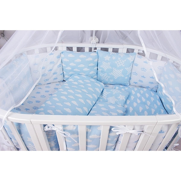 Комплект постели в кроватку AmaroBaby Воздушный, 15 предметов, бязь - Фото