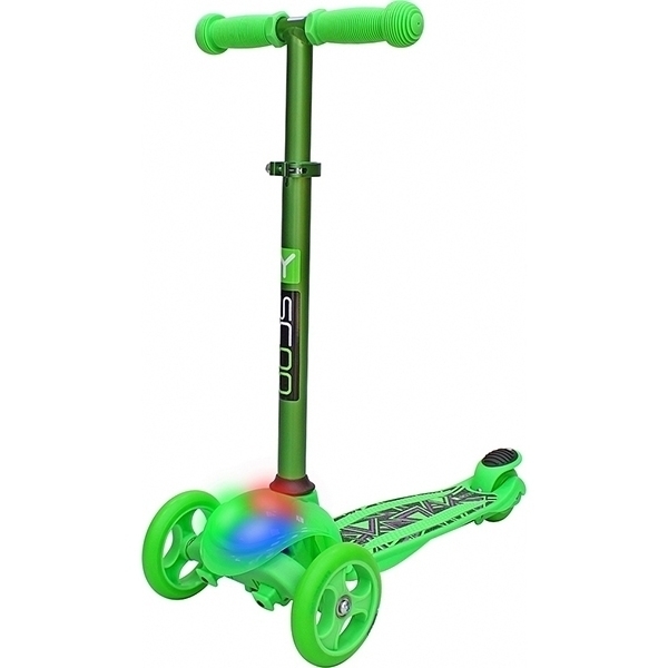 Трехколесный самокат Y-Scoo RT Trio Diamond 120 Kaleidoscope со светящейся платформой фото 3