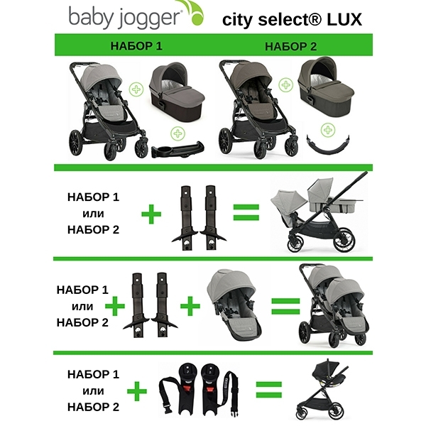 Детская коляска Baby Jogger City Select Lux 2 в 1, набор 1 (столик) фото 49