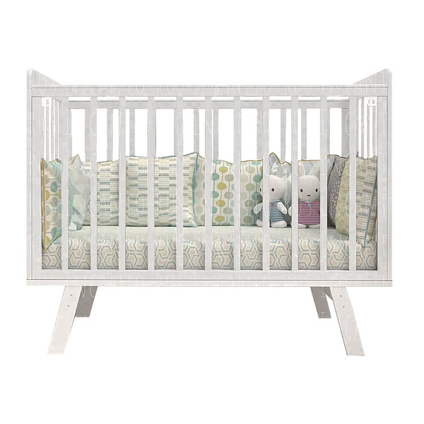 Детская кроватка El Nanio Scandy с продольным маятником - Фото