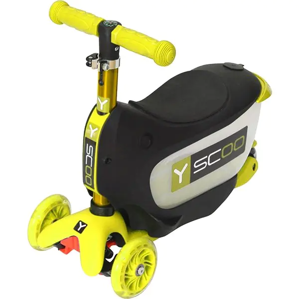 Каталка-самокат 3 в 1 Y-Scoo Mini Jump&Go со светящимися колесами фото 5