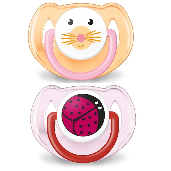 Силиконовая соска-пустышка Philips Avent Домашние Животные 6-18 мес., 86406, SCF182/15, 2 штуки фото 1