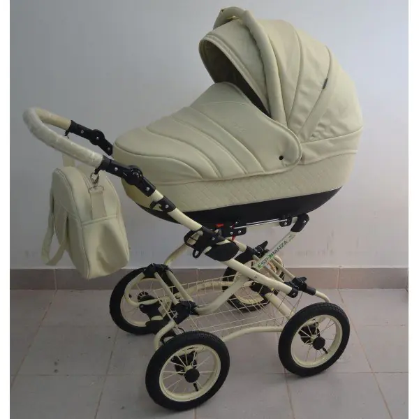 Детская коляска Esperanza Victoria Leatherette кожа 2 в 1 Цвет рамы - Черный - Маленькие колеса фото 19