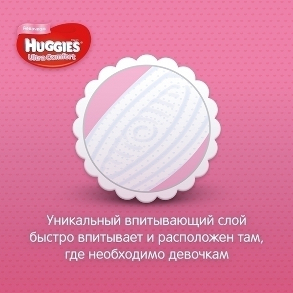 Подгузники для девочек Huggies Ultra Comfort 3, 5-9 кг, 94 штуки фото 1