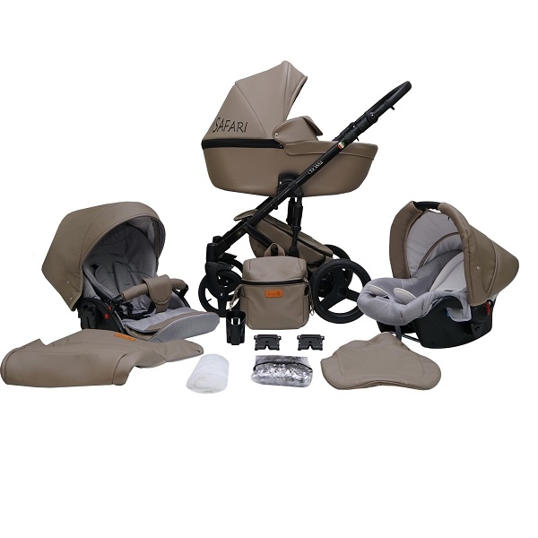 Детская коляска Ray Ultra Ecco 2 в 1, 100% эко-кожа - Фото