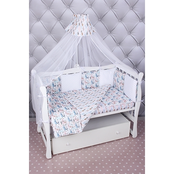 Комплект постели WB Premium в кроватку AmaroBaby Ламы, 18 предметов фото 1