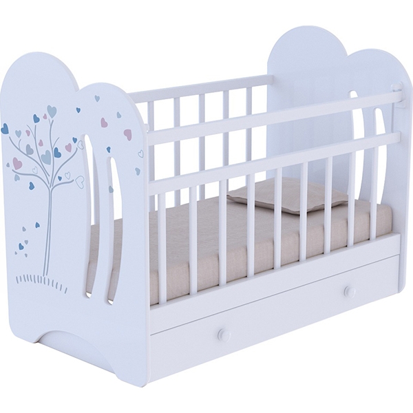 Детская кроватка ВДК Wind Tree, поперечный маятник + ящик - Фото