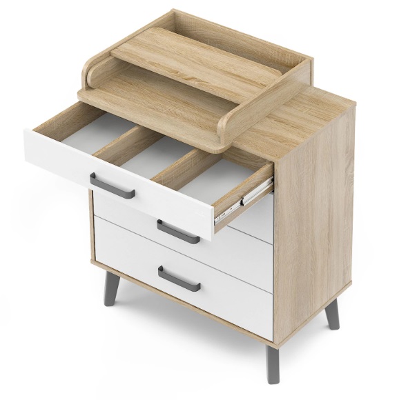 Детский комод Атон Gall Nero 804 с органайзером фото 2