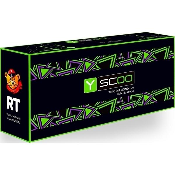 Трехколесный самокат Y-Scoo RT Trio Diamond 120 Kaleidoscope со светящейся платформой фото 20