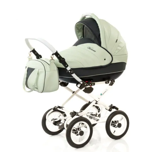 Детская коляска Esperanza Victoria Leatherette кожа 3 в 1 Цвет рамы - Черный - Маленькие колеса фото 14