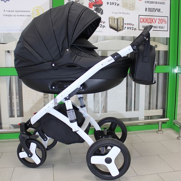 Детская коляска Jaxee Nacer Ecco 3 в 1, эко-кожа фото 2