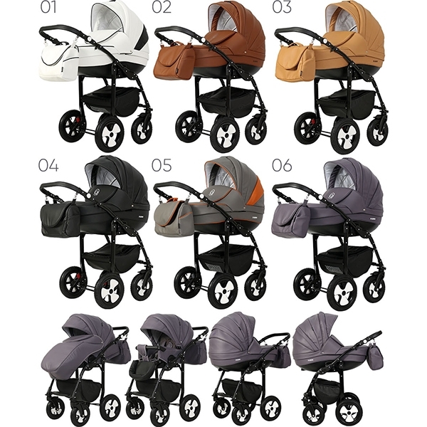 Детская коляска Rant Fabio Lux 2 в 1, эко-кожа фото 6