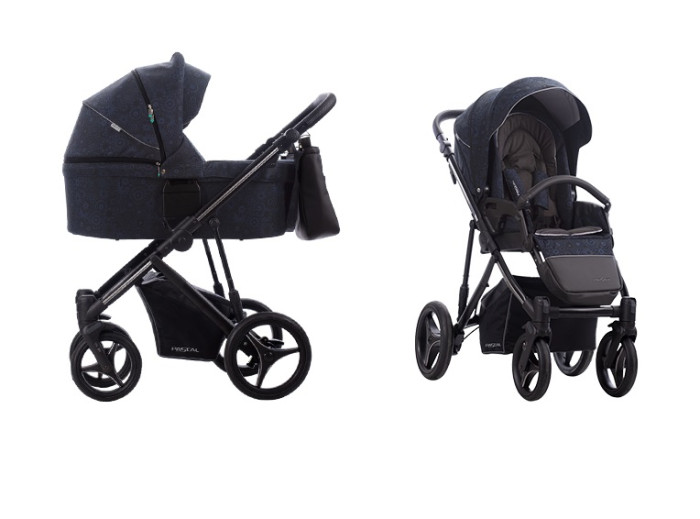 Детская коляска Bebetto Pascal 2 в 1 на черной раме - Фото