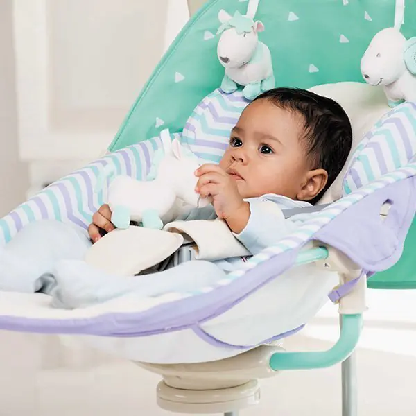 Электронный шезлонг-качели Happy Baby Relaxer с музыкальным блоком фото 7