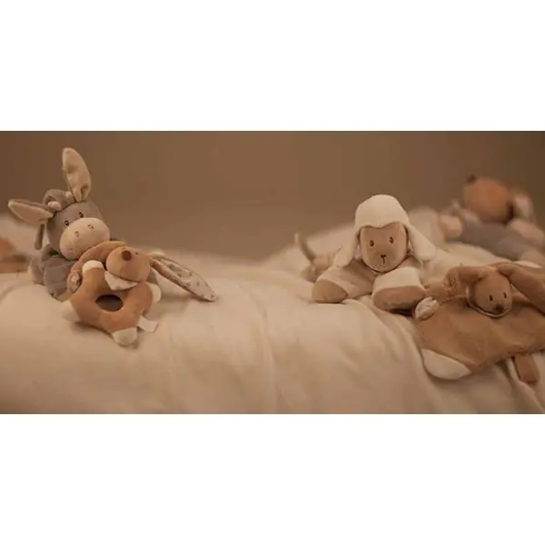 Мягкие игрушки Nattou Cri-Cris Наттоу Кри Крис Cappuccino Кролик, Овечка, Ослик 211086 фото 4