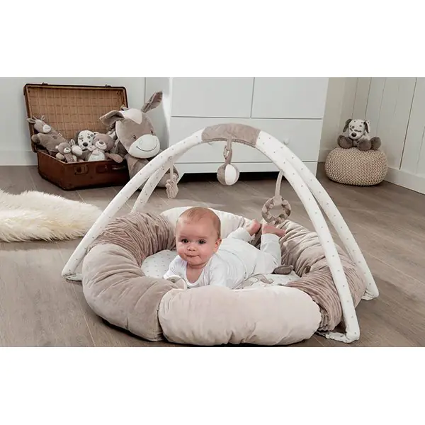 Круглый игровой коврик Nattou Наттоу Max, Noa & Tom Собачка, Лошадка, Мишка 777322 фото 3