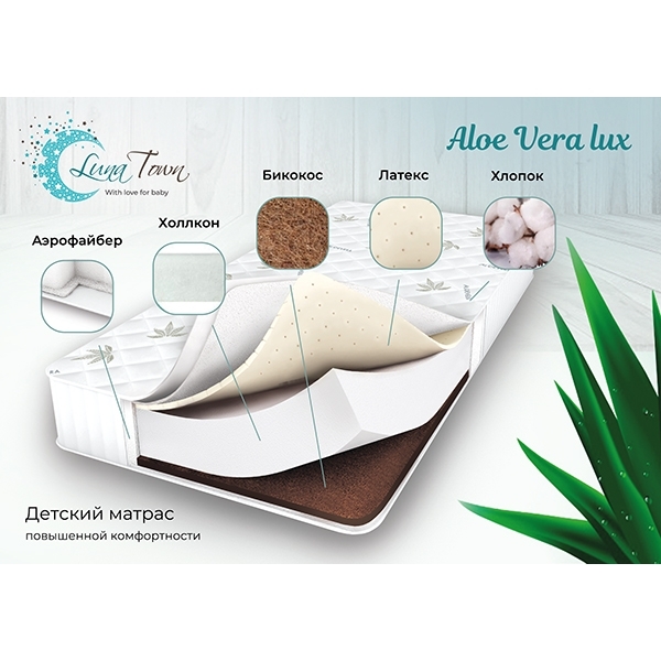 Детский матрас LunaTown Aloe Vera Lux - Фото