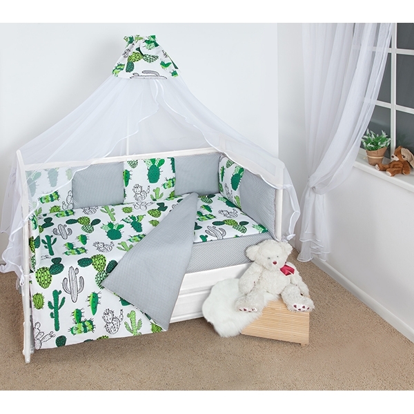 Комплект постели WB Premium в кроватку AmaroBaby Кактусы, 19 предметов фото 1