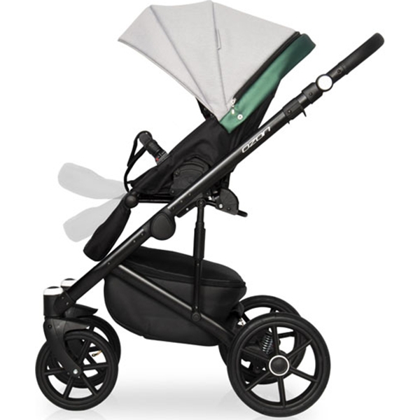 Детская коляска Riko Basic Ozon Shine 2 в 1, эко-кожа фото 7