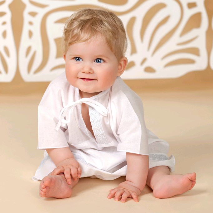 Крестильная рубашка для мальчика Makkaroni Kids Владимир - Фото