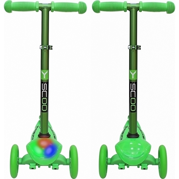 Трехколесный самокат Y-Scoo RT Trio Diamond 120 Kaleidoscope со светящейся платформой фото 6