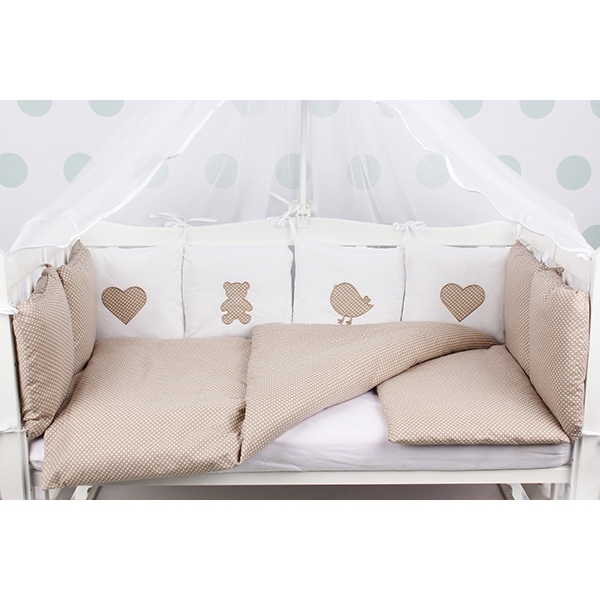 Комплект Premium в кроватку AmaroBaby Кроха, 18 предметов (6+12 бортиков), бязь фото 2