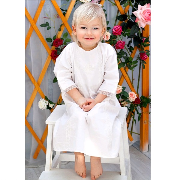 Крестильная рубашка для мальчика Makkaroni Kids Антон - Фото