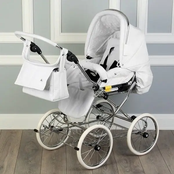 Детская коляска Hesba Condor Coupe DeLux VIP 2 в 1, кожа фото 2
