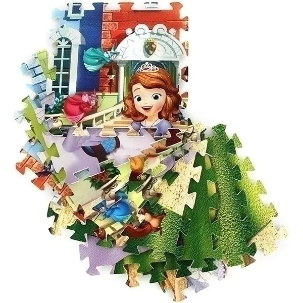 Коврик-пазл Играем Вместе Дисней София, 8 сегментов, 31,5 х 31,5 см, арт. 183070/FS-SOF фото 3