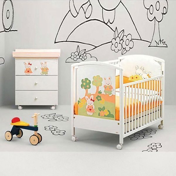Детская кроватка Mibb Poppi Coniglietti фото 2