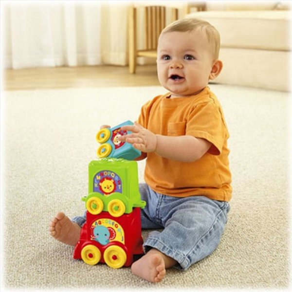 FP CBP38 Кубики-блоки Fisher Price Паровозики фото 4