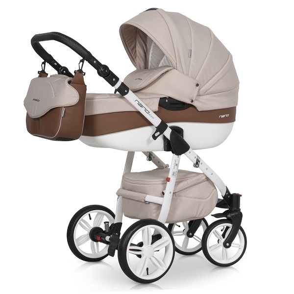 Детская коляска Riko Nano Ecco 3 в 1, эко-кожа - Фото