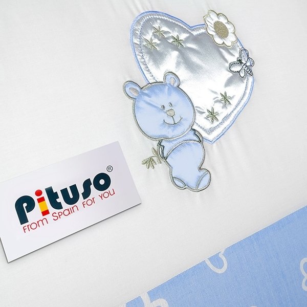 Комплект в кроватку Pituso Мишка с сердечком, 6 предметов фото 2