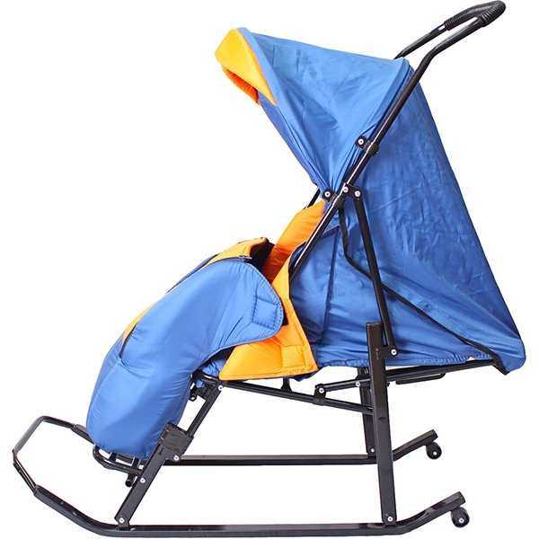 Санки-коляска RT Шустрик-Имго-6 на колесиках с горизонтальным положением спинки фото 10