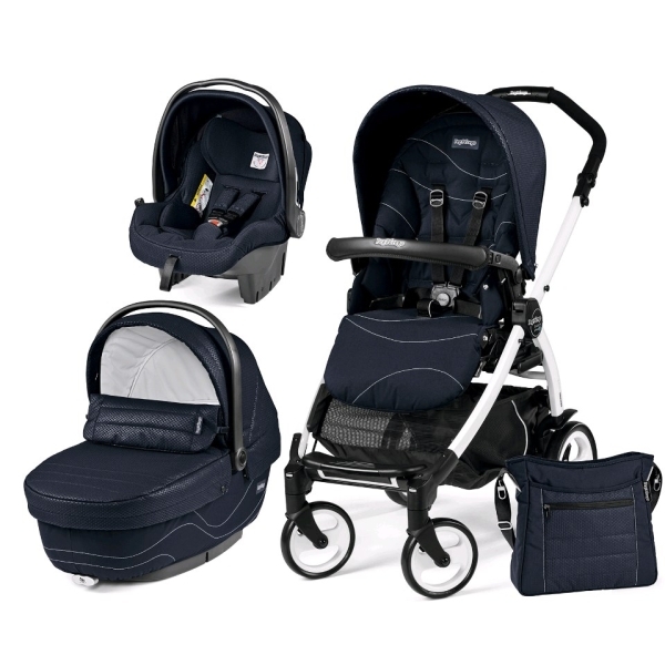 Детская коляска Peg-Perego Book Plus Sportivo 3 в 1, шасси White - Фото