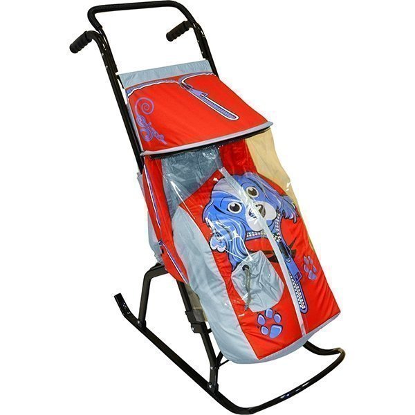 Санки-коляска RT Снегурочка 2-Р Собачка - Фото