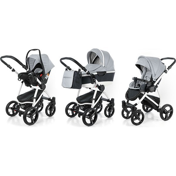Детская коляска Esspero Newborn Lux Alu 3 в 1, шасси White - Фото