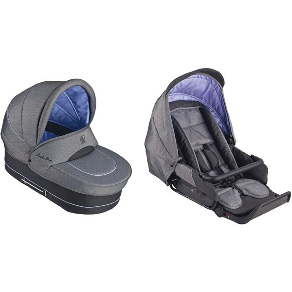 Детская коляска Jedo Classic Bartatina Alu 2 в 1, ткань, пружинная амортизация, бежевое шасси - Фото