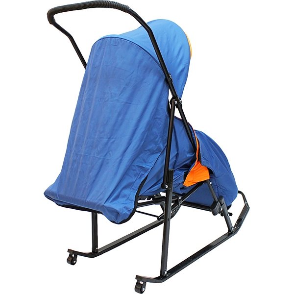 Санки-коляска RT Шустрик-Имго-6 на колесиках с горизонтальным положением спинки фото 11