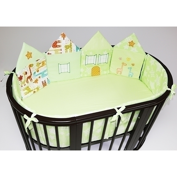 Универсальный комплект в кроватку Классика Домики Evobaby 7 в 1, 7 предметов фото 2