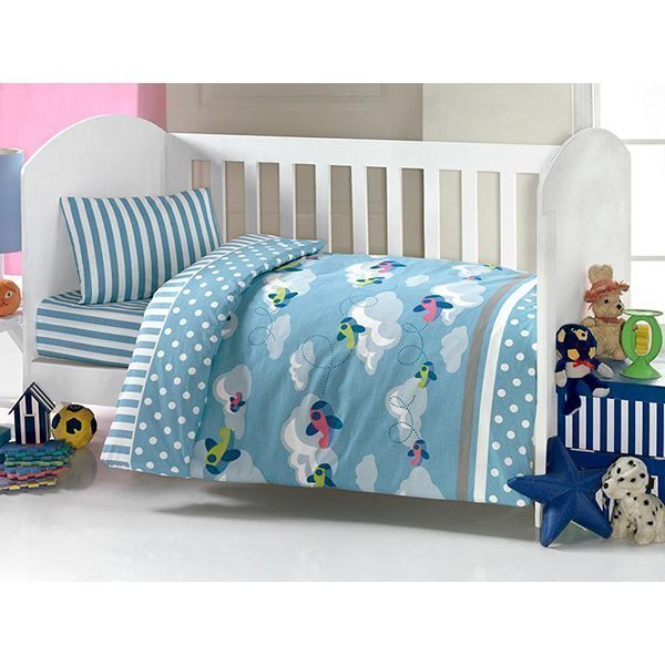 Комплект постельного белья Kidboo ТМ Ups Pups Самолёт 3 предмета - Фото