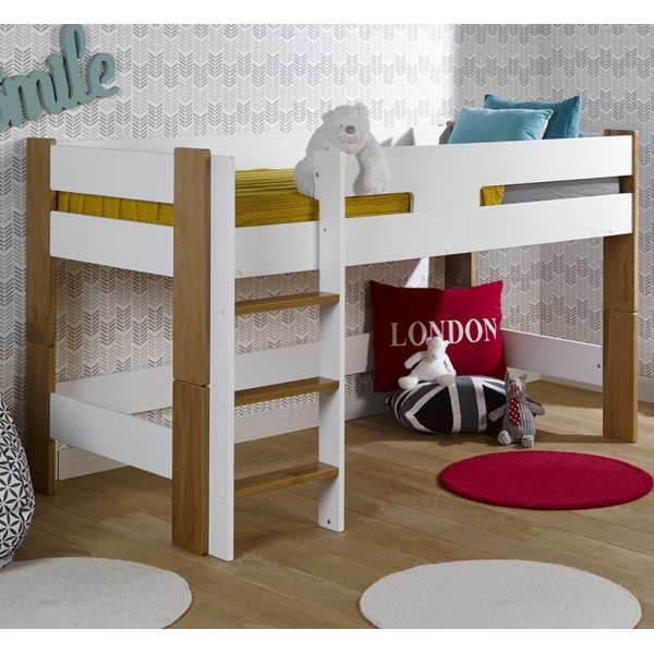 Полувысокая кровать Junior Provence Scandi 90x190 (Blanc/Chêne) фото 1