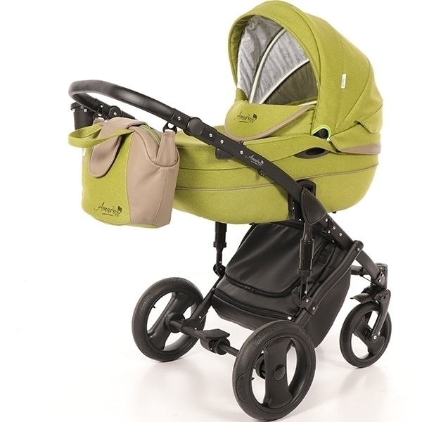 Детская коляска AmaroBaby City Ecco 2 в 1, ткань+эко-кожа - Фото