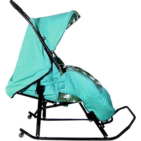 Санки-коляска RT Шустрик-Имго-6 на колесиках с горизонтальным положением спинки фото 6