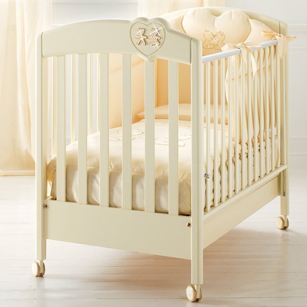Фото Детская кроватка Baby Expert Lui&Lei цвет крем-золото, реальные фотографии клиентов | Коляски-Кроватки.Ру