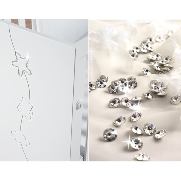 Детская кроватка Micuna Juliette Relax Luxe BIG с кристаллами Swarovski 140 х 70 см фото 12
