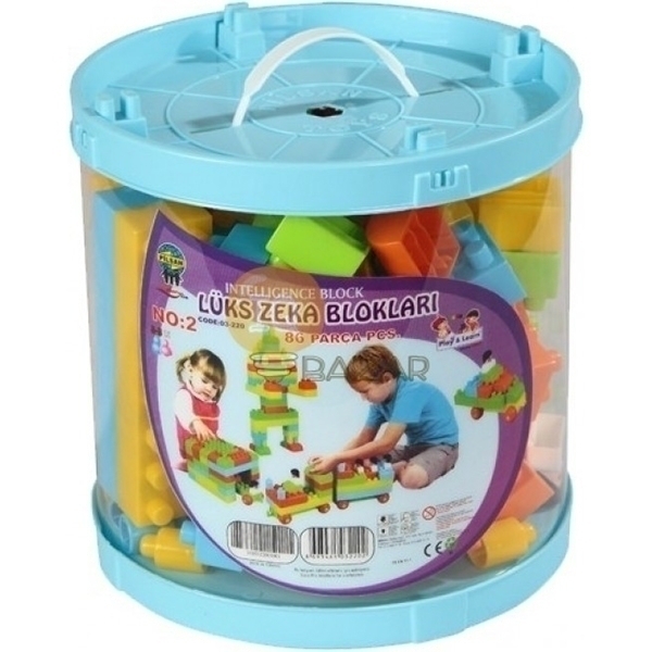 Конструктор Pilsan Lux Intelligence №2 86 деталей в ведре, 03-220 фото 1